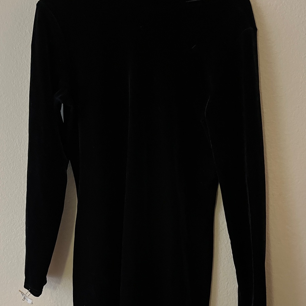 Velour/velvet short black dress, medium.